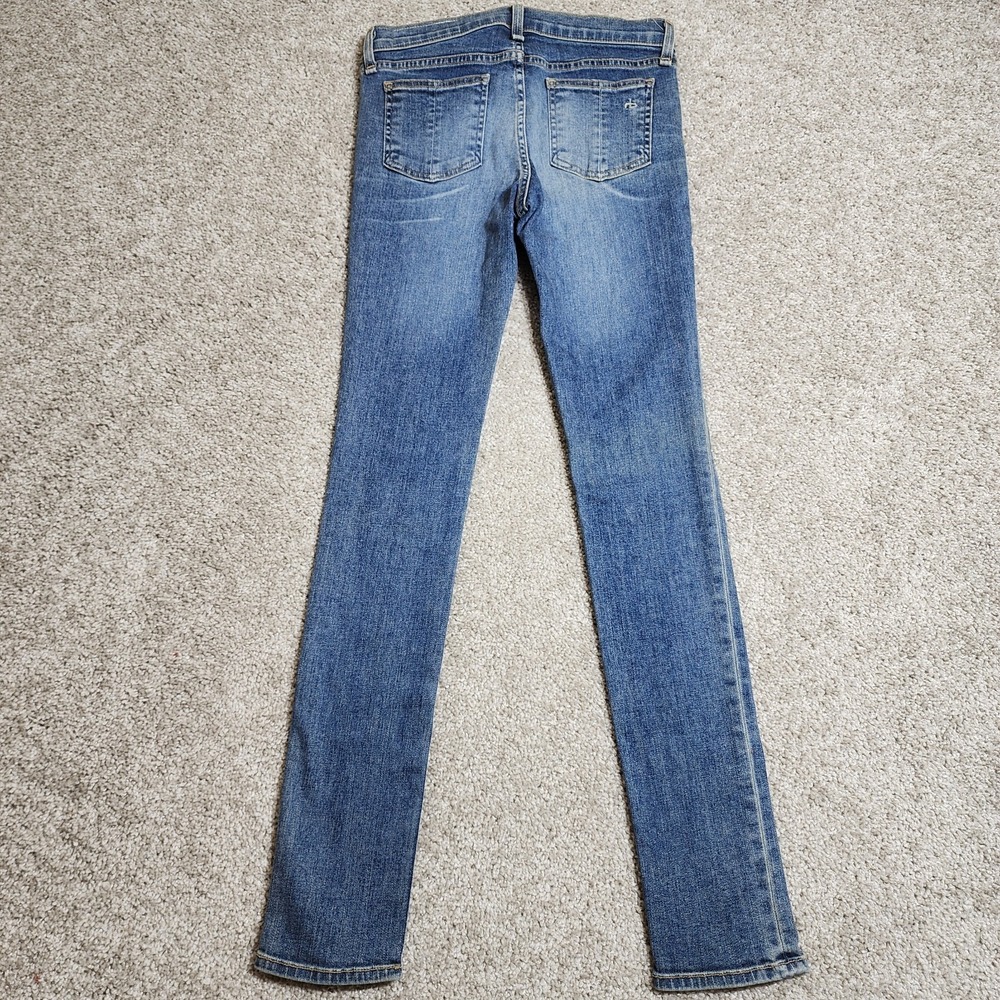 Rag & Bone The Skinny Jeans Surf Wash Low Rise Size 26 (Measures 28)  Y2K - Picture 11 of 12